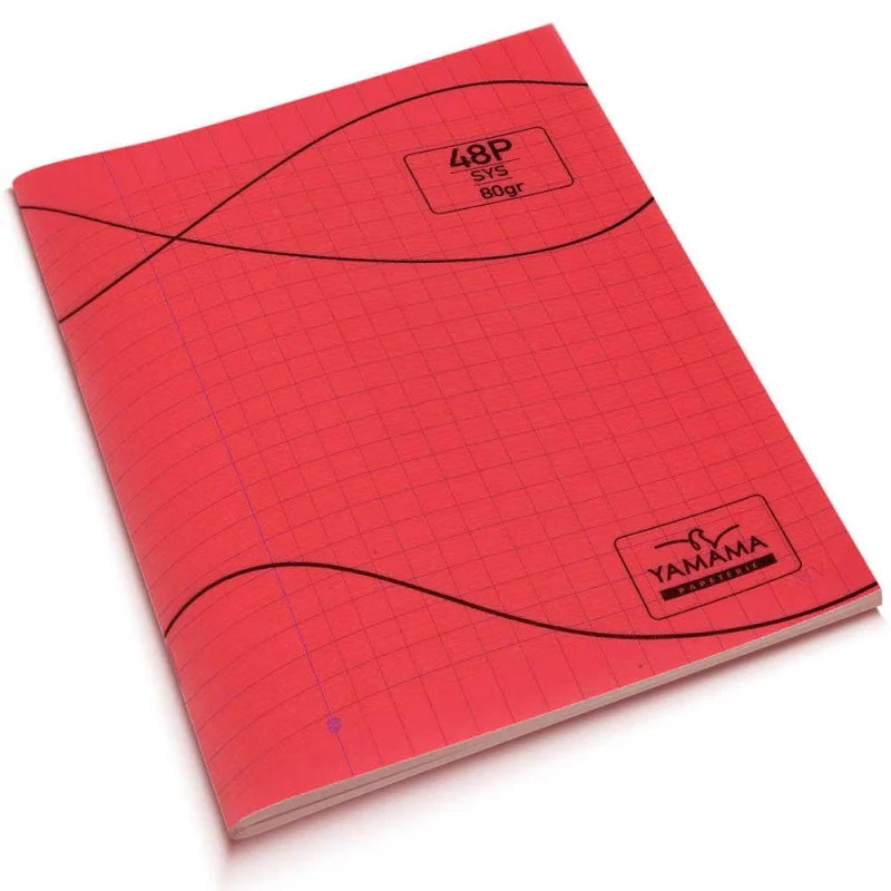 Cahier Piqure Yamama 48 Pages 17 x 22cm 80G Rouge en Tunisie Cahier Piqure Yamama 48 Pages 17 x 22cm 80G Rouge en Tunisie