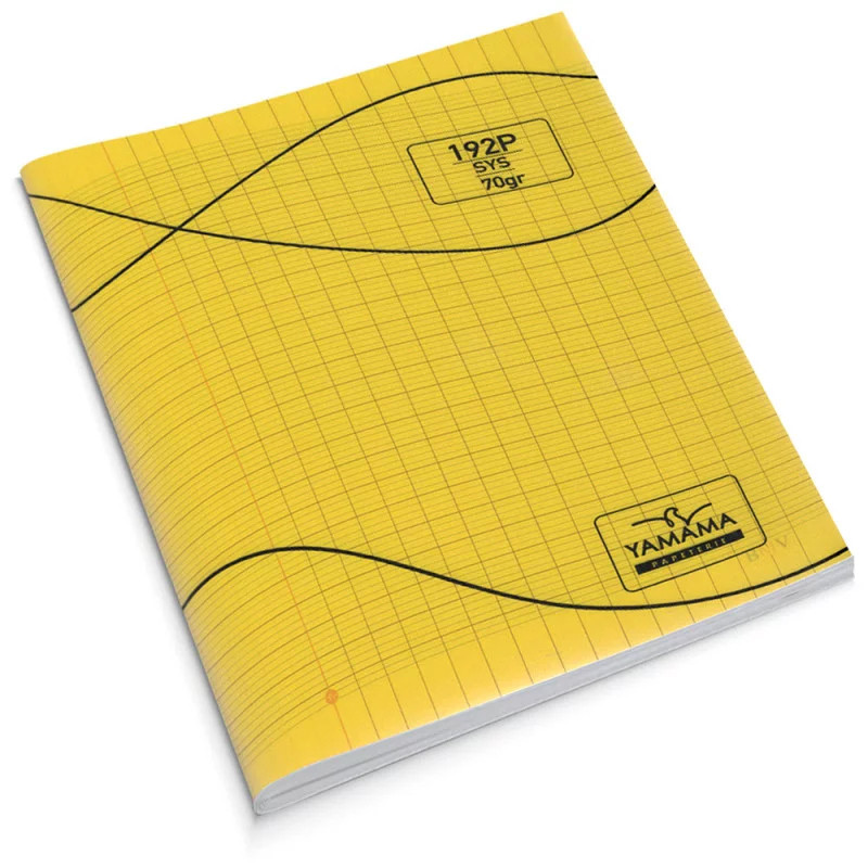 Cahier Piqure Yamama 192 Pages 17 x 22cm 70G Jaune En Tunisie