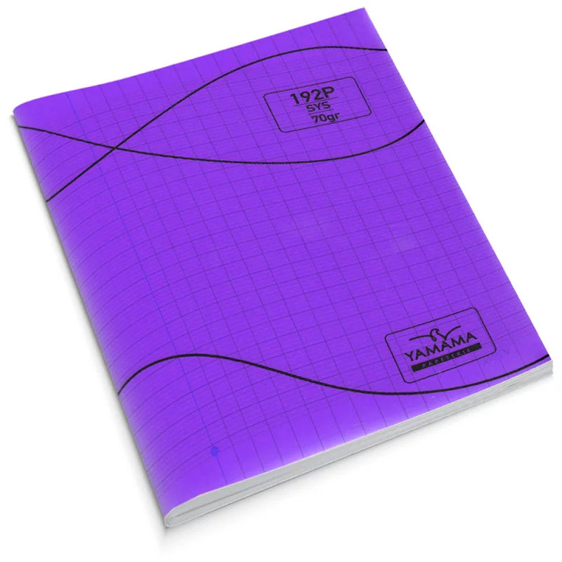Cahier Piqure Yamama 192 Pages 17 x 22cm 70G Violet En Tunisie