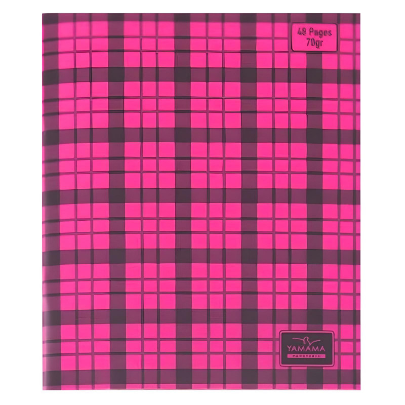 Cahier Piqure Yamama à Carreau 48 Pages 17 x 22cm 70G Rose en Tunisie Cahier Piqure Yamama à Carreau 48 Pages 17 x 22cm 70G Rose en Tunisie