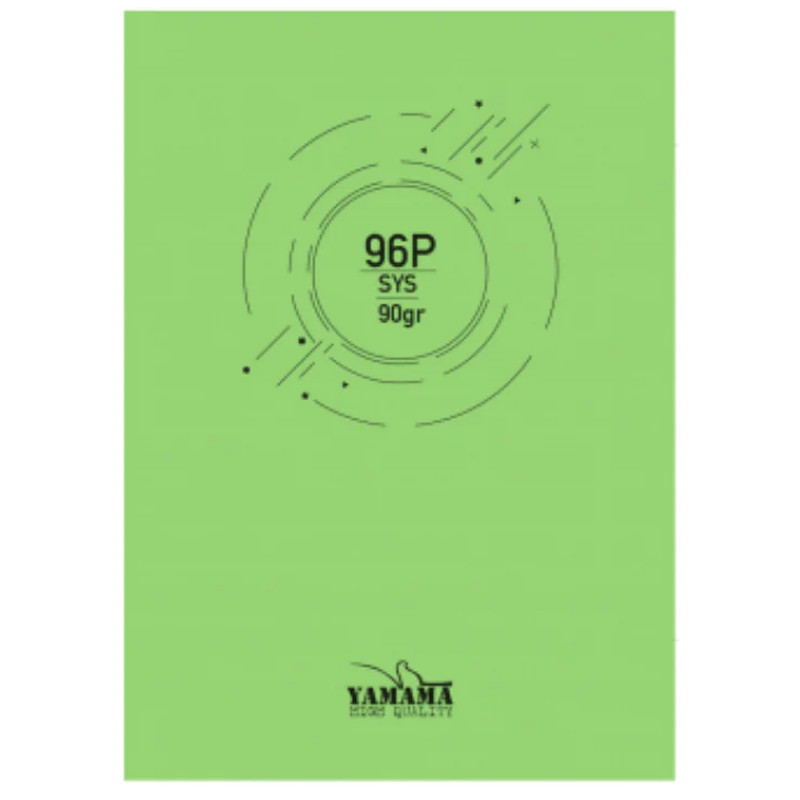 Cahier Piqure Yamama 96Pages 24 x 32cm 90G Vert en Tunisie