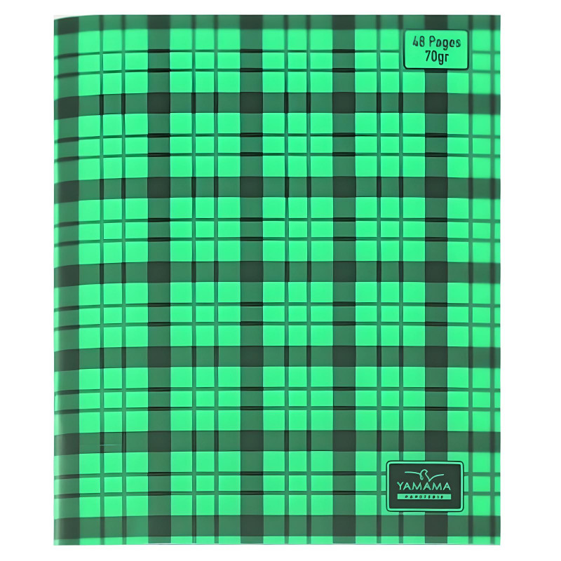 Cahier Piqure Yamama à Carreau 48 Pages 17 x 22cm 70G Vert en Tunisie