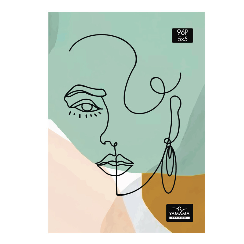Cahier Piqure Yamama 96 Pages 60G Assorties
