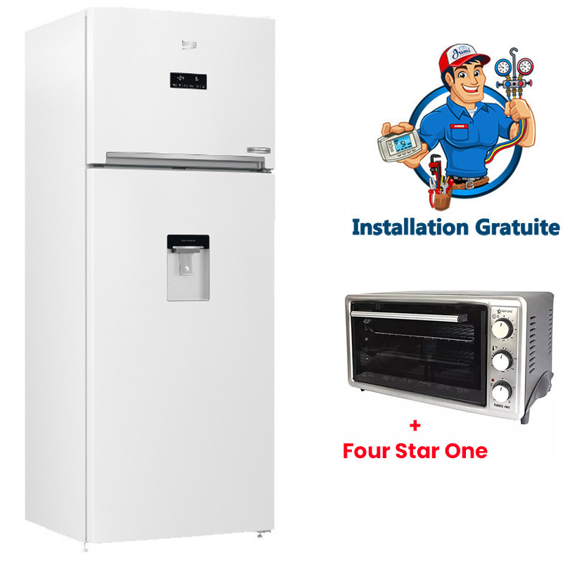 Réfrigérateur Double portes Beko RDNE56WW 560L Inverter Blanc En Tunisie