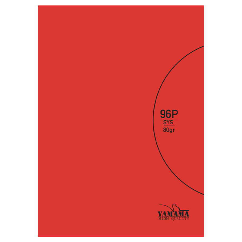 Cahier Piqure Yamama Uni SYS 96 Pages 17 x 22cm 80G Rouge en Tunisie