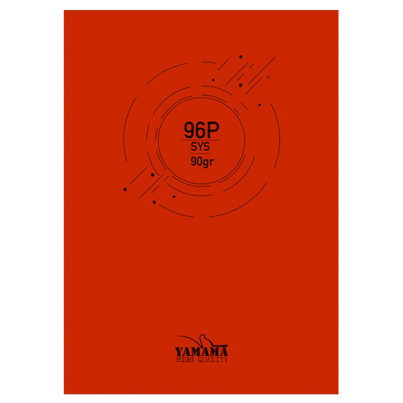 Cahier Piqure Yamama Uni Sys 96Pages 17 x 22cm 90G Rouge en tunisie