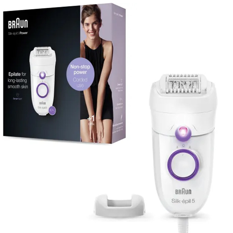 Épilateur Braun Silk Epil 5 SE5-505P Blanc&Violet En Tunisie