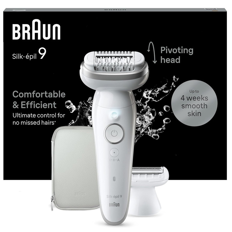 Épilateur Braun Silk Epil 9 We t& Dry SES9-041Silver En Tunisie