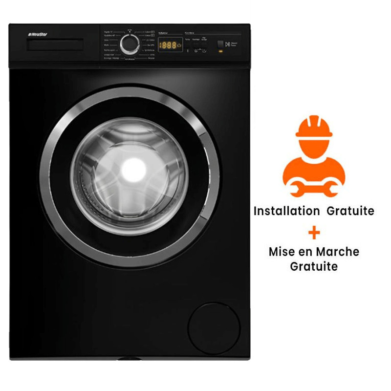 Machine à Laver Newstar MFA0810B 8Kg Noir en Tunisie Machine à Laver Newstar MFA0810B 8Kg Noir en Tunisie