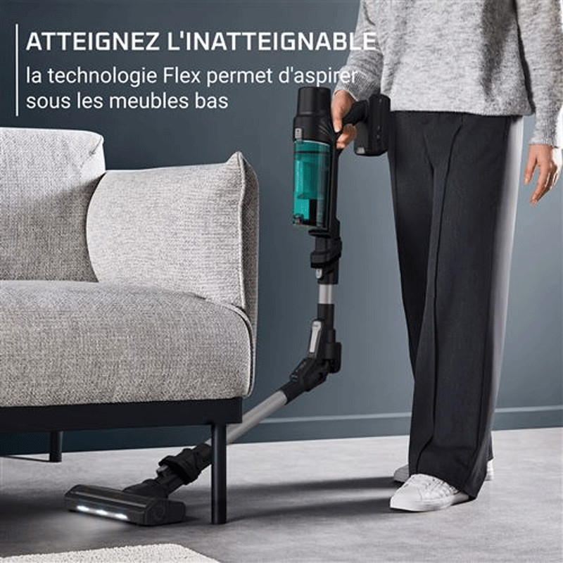 Aspirateur Balai Rowenta Sans Fil FLEX 7.6 140 Watts Vert en Tunisie