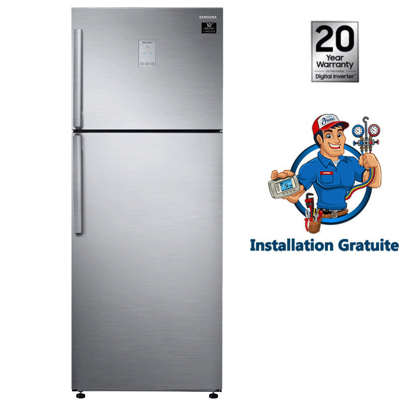 Réfrigérateur Samsung Twin Cooling Plus 452 Litres Inox + Micro Onde en Tunisie