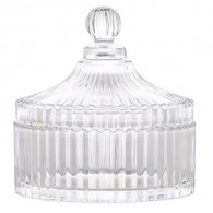 Sucrier Bonbonnière Azur Glass 11cm Transparent en Tunisie