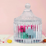 Sucrier Bonbonnière Azur Glass 11cm Transparent en Tunisie