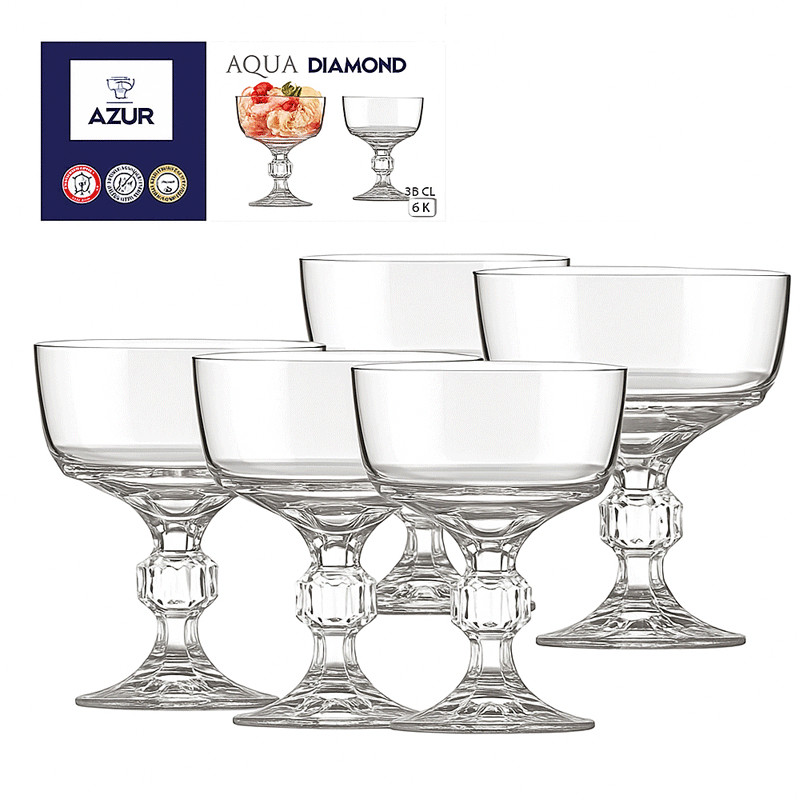 Coffret De 6 Coupes Azur Glass Aqua Diamond 18Cl en Tunisie Coffret De 6 Coupes Azur Glass Aqua Diamond 18Cl en Tunisie