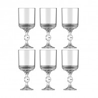 Coffret De 6 Coupes Azur Glass Lux Diamond 28cl Transparent en Tunisie