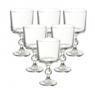 Coffret De 6 Coupes Azur Glass Lux Diamond 28cl Transparent en Tunisie