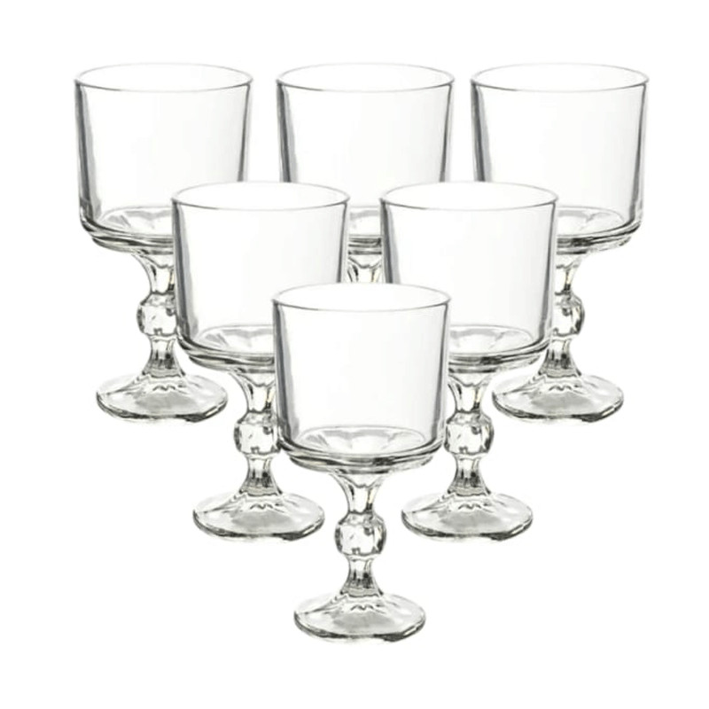 Coffret De 6 Coupes Azur Glass Lux Diamond 28cl Transparent en Tunisie