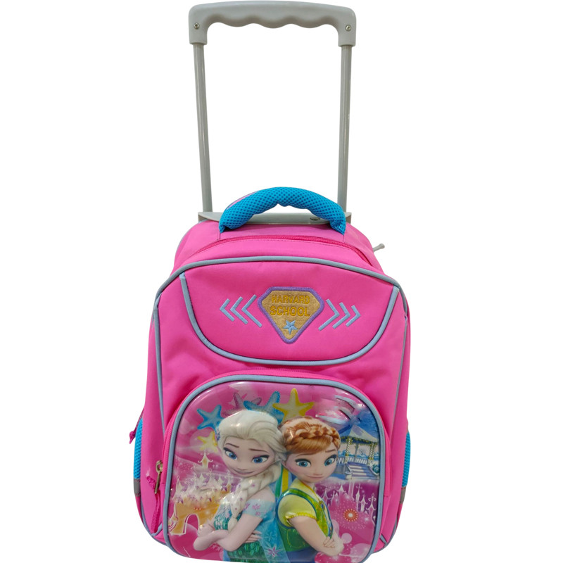 Sac à Dos Pour Fille Frozen Avec Chariot Rose