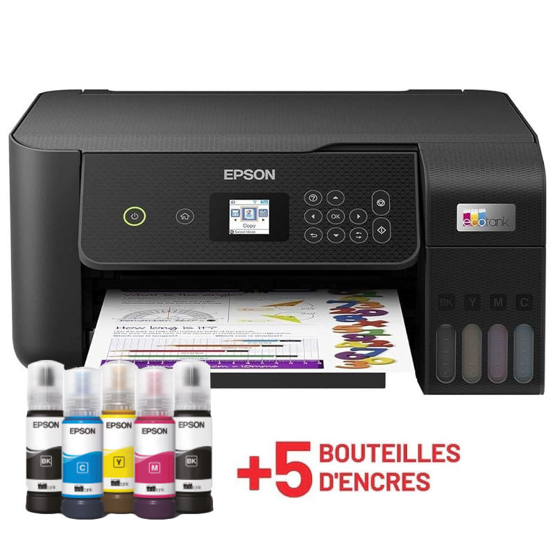 Imprimante Epson EcoTank L3260 3 En1 à Réservoir d'Encre Couleur Wifi en Tunisie