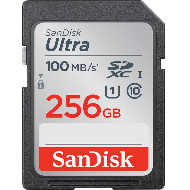 Carte Mémoire SanDisk Ultra 256Go SDHC 100MB/s en Tunisie