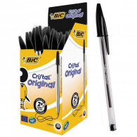 Boite de 20 Stylo Bic Cristal Original 1.0mm Noir En Tunisie