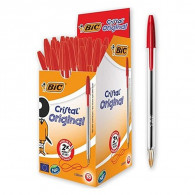 Pack de 20 Stylos à Bille Bic Cristal Original 1.0mm Rouge En Tunisie