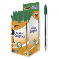 Pack de 20 Stylos à Bille Bic Cristal Original 1.0mm Vert En Tunisie