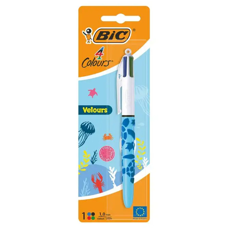 Stylo a Bille Rétractable Bic Velours 1mm 4 Couleurs En Tunisie
