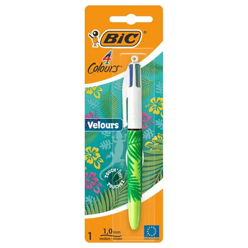 Stylo a Bille Rétractable Bic Velours 1mm 4 Couleurs En Tunisie