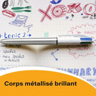 3 Stylo a Bille Rétractable Bic Shine 1mm 4 Couleurs En Tunisie