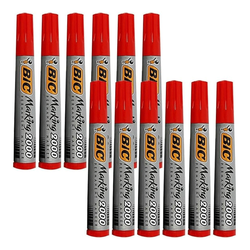 Pack De 12 Marqueur Bic Marking 2000 Ecolutions Rouge en Tunisie