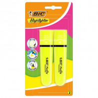 Pack de 2 Surligneurs Bic Highlighter Jaune En Tunisie