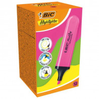 Pochette De 12 Surligneurs Bic Highlighter Rose En Tunisie