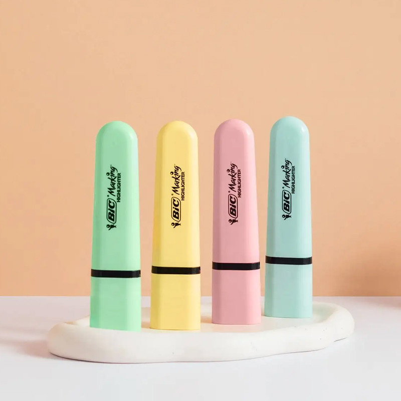 Pack de 4 Surligneurs Bic Highlighter Pastel Assorties En Tunisie