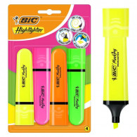 Pack de 4 Surligneurs Bic Highlighter Assorties En Tunisie