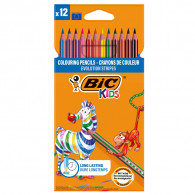 12 Crayons De Couleurs Bic Evolution Stripes de couleur Multicolore
