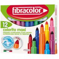 Pack De 12 Feutres Fibracolor Jumbo Multicolore En Tunisie