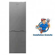 Réfrigérateur Combiné BRANDT 380 Litres NoFrost Silver (BCT8620X)