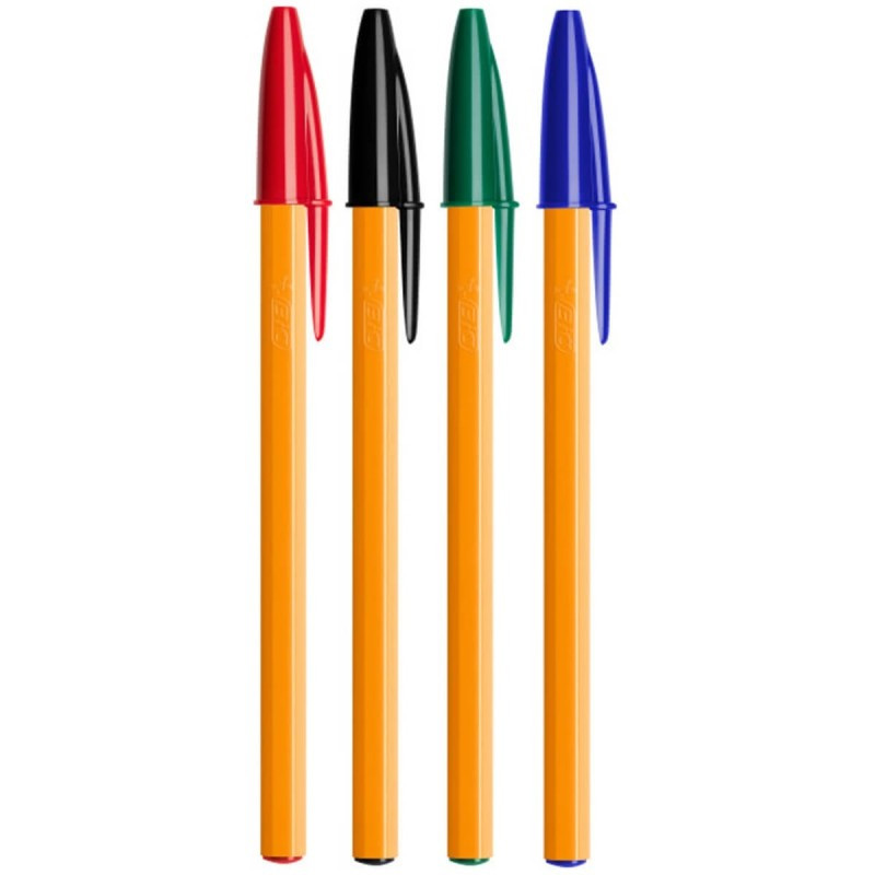 Pochette de 4 Stylo Bic Orange Fine 0.8mm Assorties En Tunisie
