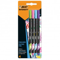 Pochette de 4 Stylos Feutre Bic Point Fine Intensity 0.4 mm Assorties En Tunisie