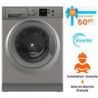 Machine à Laver Frontale Inverter Ariston NS823CGGMA 8Kg Silver EN Tunisie