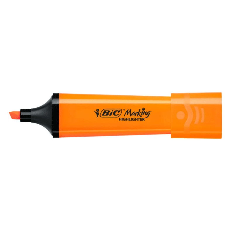 Pochette De 12 Surligneurs Bic Highlighter Orange en Tunisie