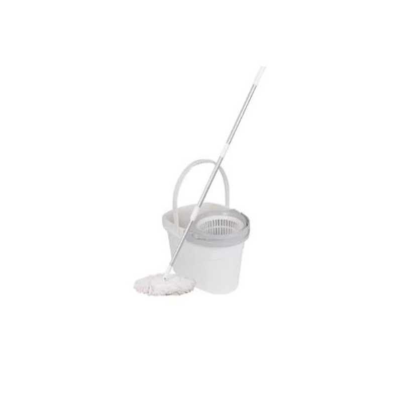 Vadrouille rotative à essorage avec le seau - Easy Mop - Blanc