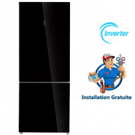 Réfrigérateur Combiné Candy CCGT580FB 432 Litres Inverter Nofrost Noir En Tunisie