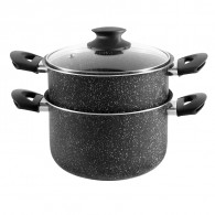Couscoussier Winox Série Granite Black 4 Litres Noir en Tunisie