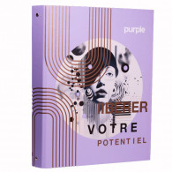 Classeur Purple Fantaisie A4 à 4 anneaux Dos 3Cm Assorties En Tunisie