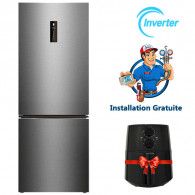 Réfrigérateur Combinée Tcl P315BFN 315 Litres NoFrost - Inox en Tunisie