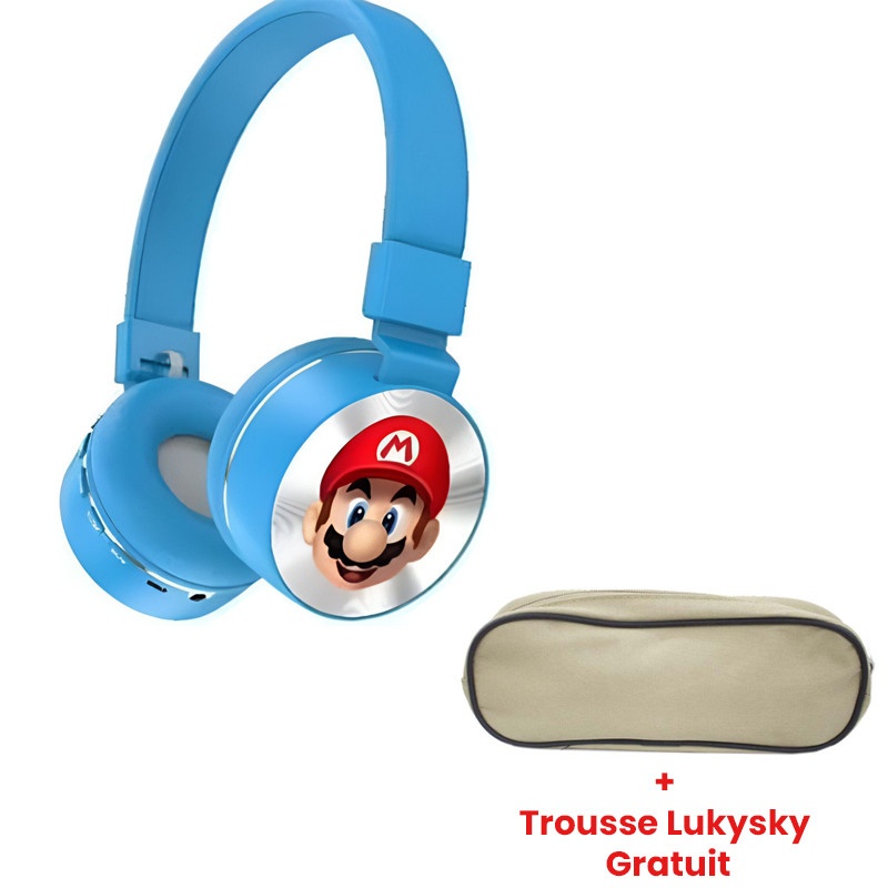 Casque Sans Fil Kids Mario Bleu en Tunisie Casque Sans Fil Kids Mario Bleu en Tunisie