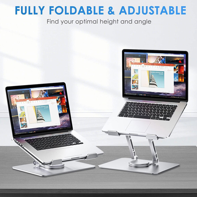 Support Pc Portable Pliable Avec Rotation 360° Gris en Tunisie