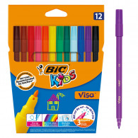 Pack De 12 Feutres Bic Visa Multicolore En Tunisie